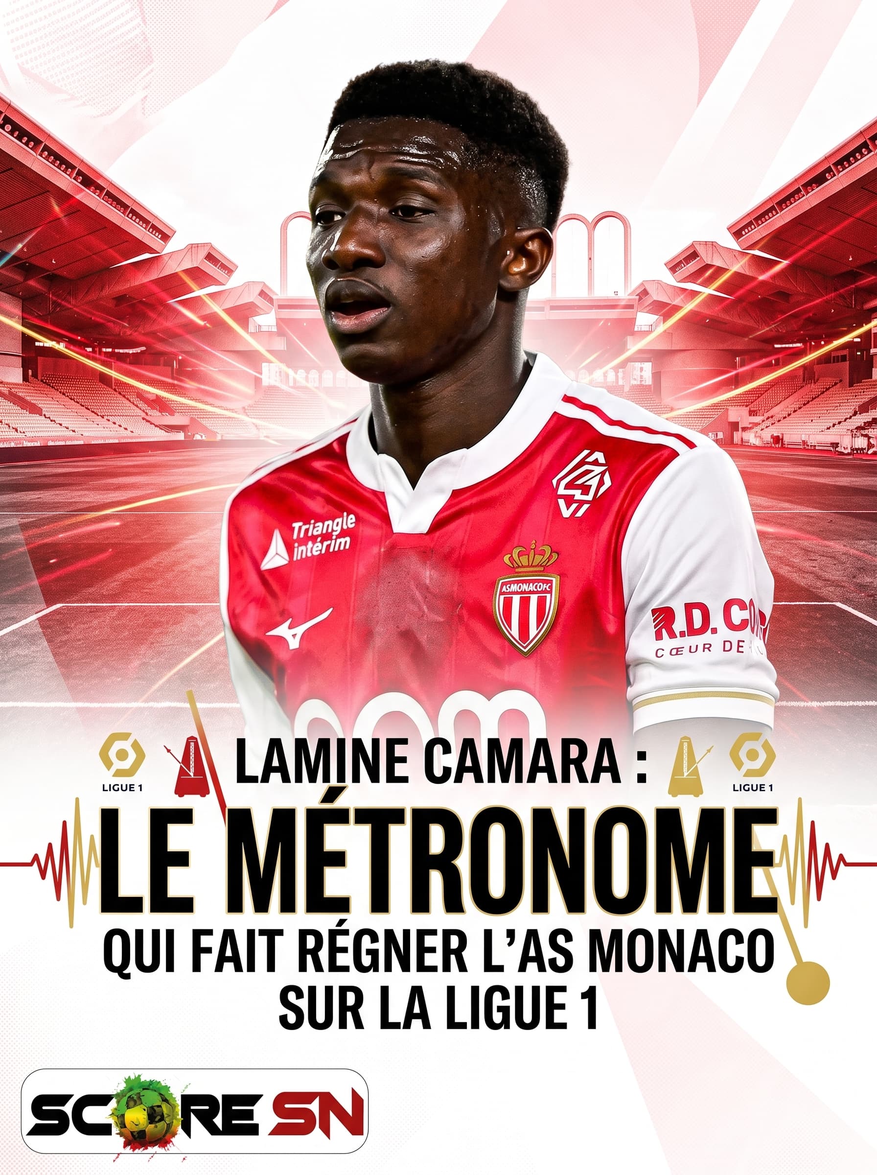 LAMINE CAMARA : LE MÉTRONOME QUI FAIT RÉGNER L'AS MONACO SUR LA LIGUE 1