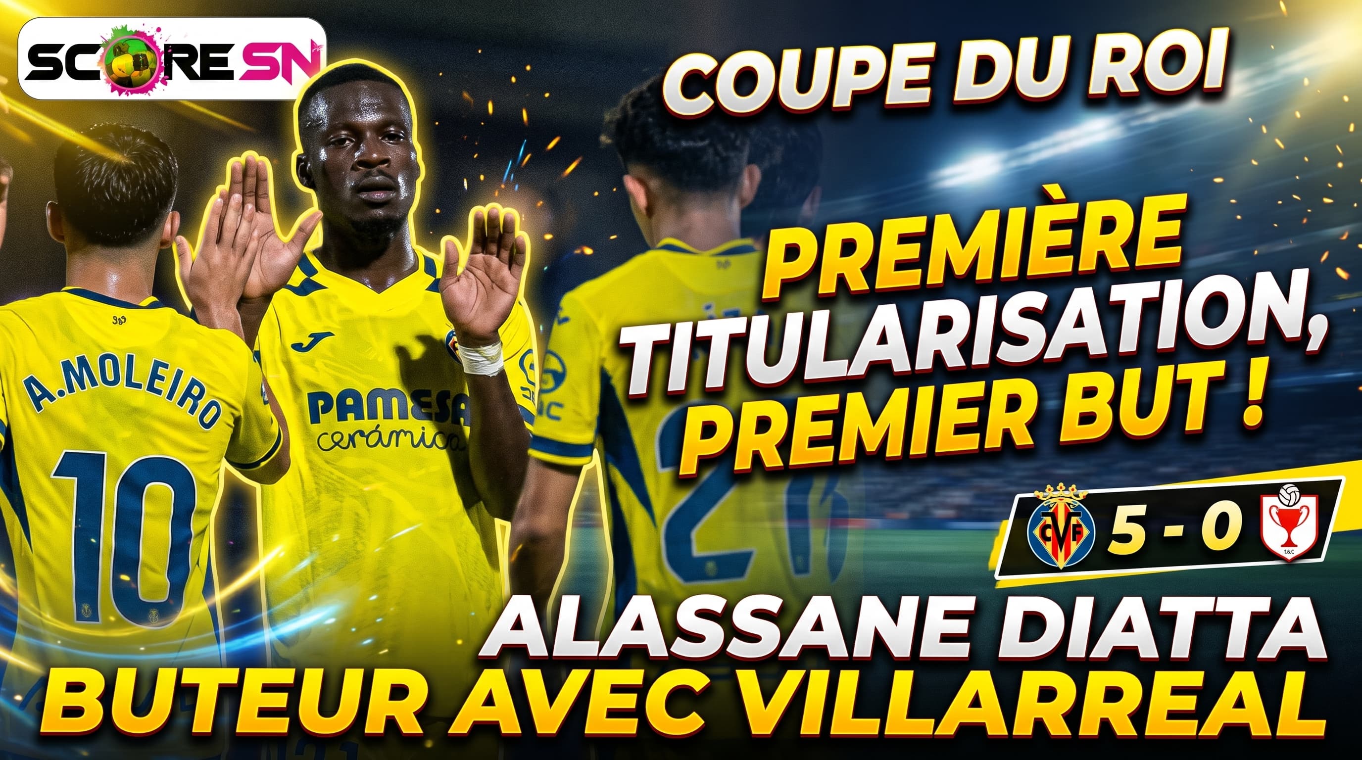 Illustration : Villareal -  Alassane Diatta buteur 