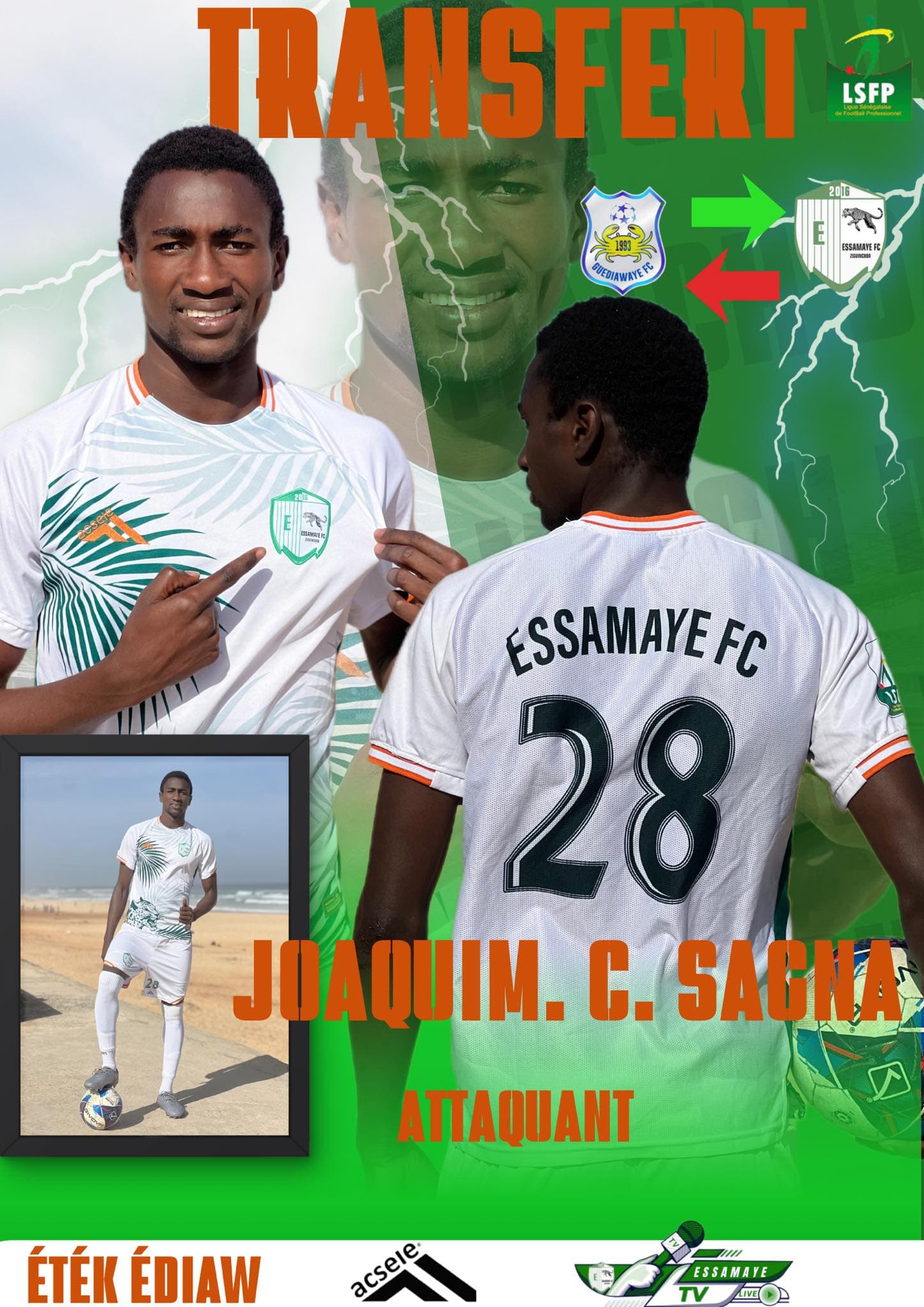 Image pour Joaquim Sagna rejoint ESSAMAYE FC !