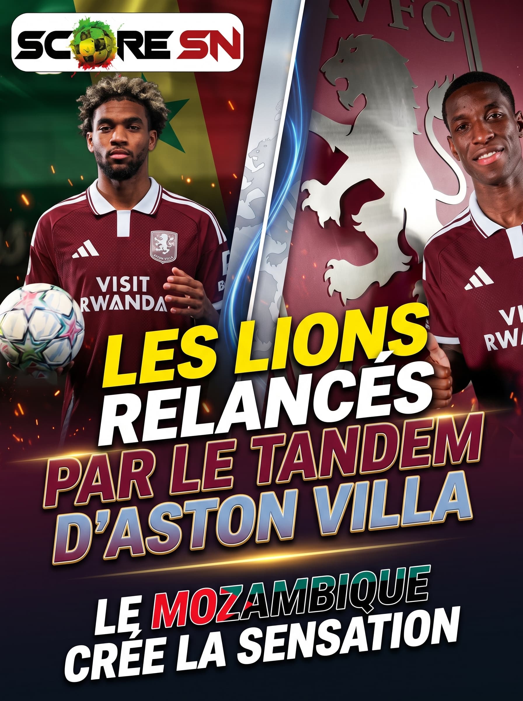 Illustration : Bilan des éliminatoires CAN 2027 : Les Lions relancés par le tandem d'Aston Villa, le Mozambique crée la sensation
