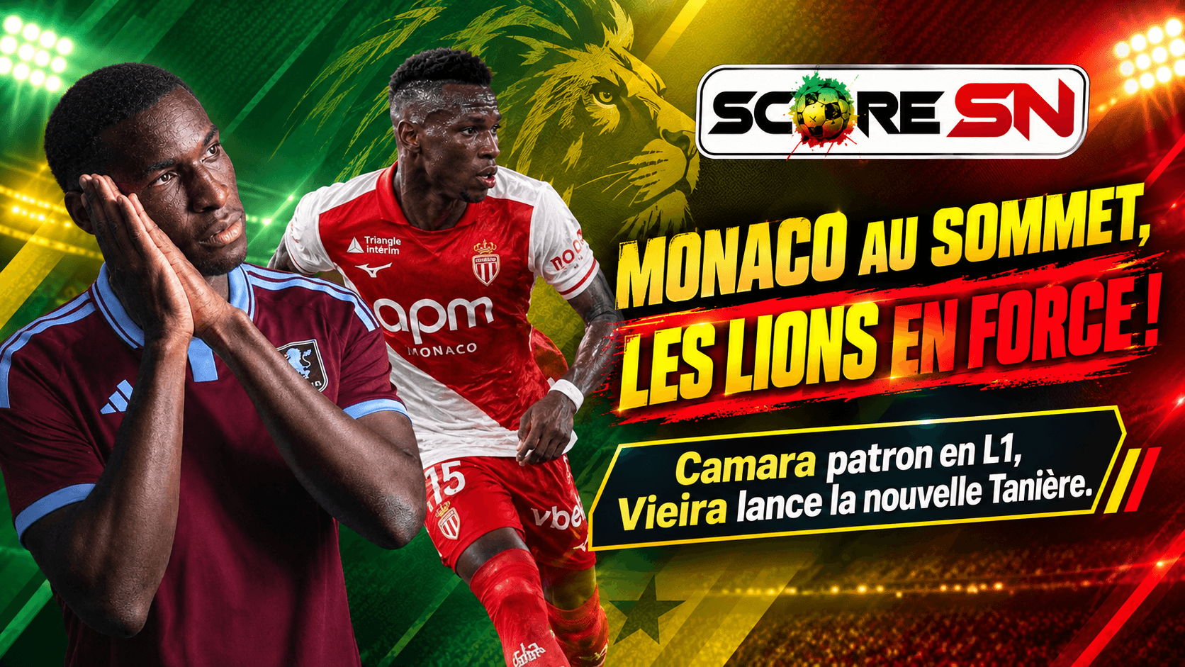 Lamine Camara hisse Monaco au sommet, l'onde de choc de la liste de Vieira et les cadors prêts pour le samedi