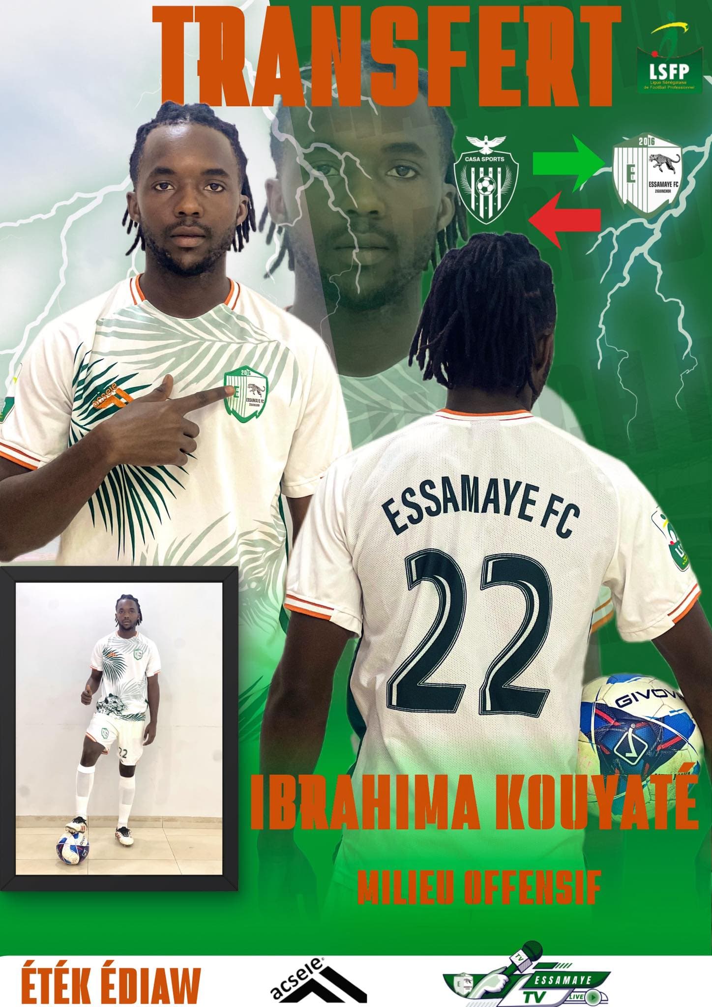 Image pour Ibrahima Lo rejoint ESSAMAYE FC !