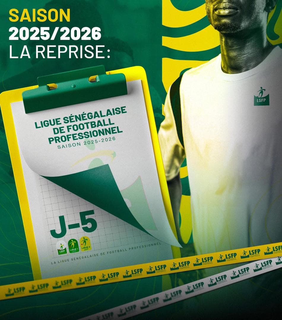 J-4 : Reprise de la Ligue 1 & Ligue 2 SN - Saison 2025/2026 | score.sn