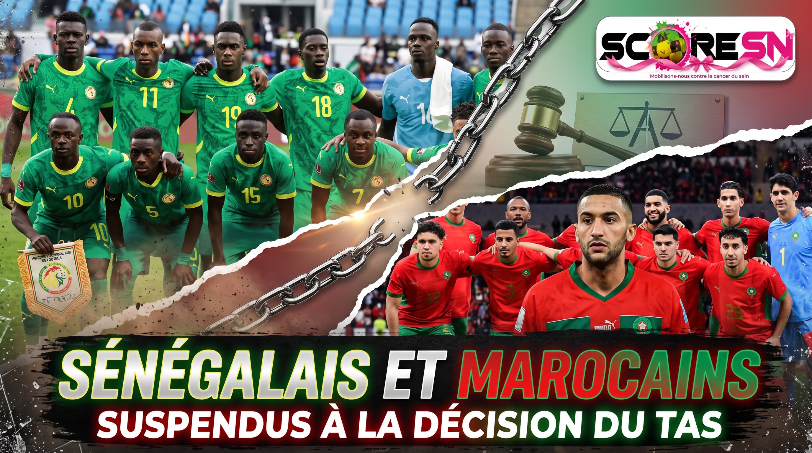 Illustration : Sénégalais et Marocains suspendus à la décision du Tas