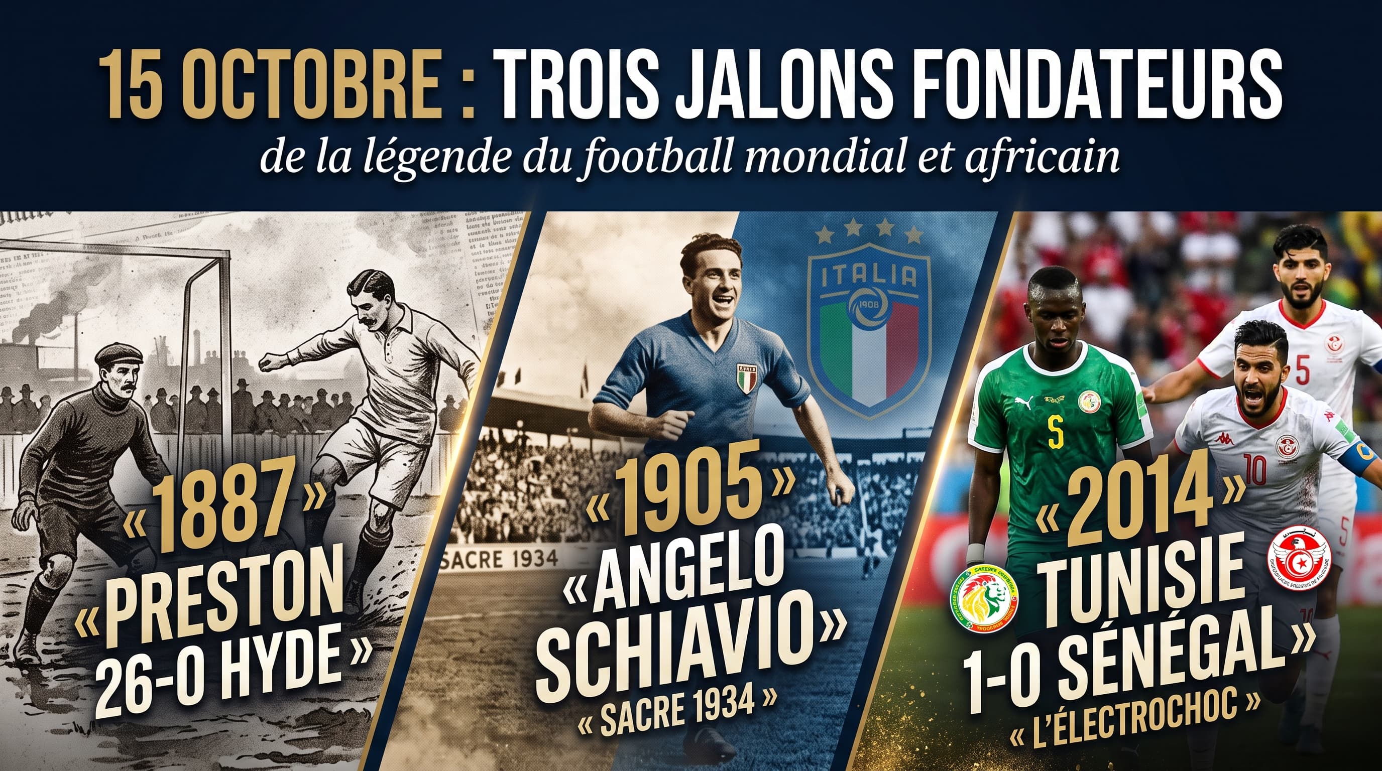 Illustration : EPHEMERIDE: Ce Jour-Là dans le Football : Les Faits Marquants du 15 Octobre